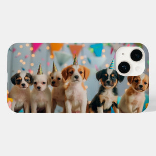 Coque Case-Mate iPhone Conception de célébration d'anniversaire de chiots