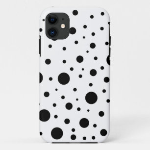 Coque iPhone 11 Conception de cercle noir et blanc