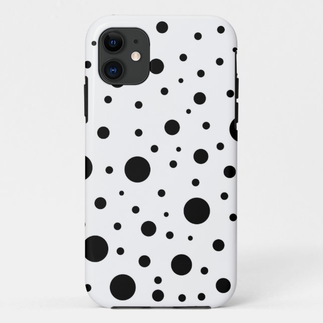 Coques Case-Mate iPhone Conception de cercle noir et blanc (Dos)