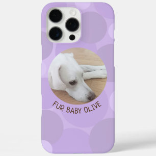 Coque iPhone 16 Pro Max Conception de cercles pointillés mignons Polka vio