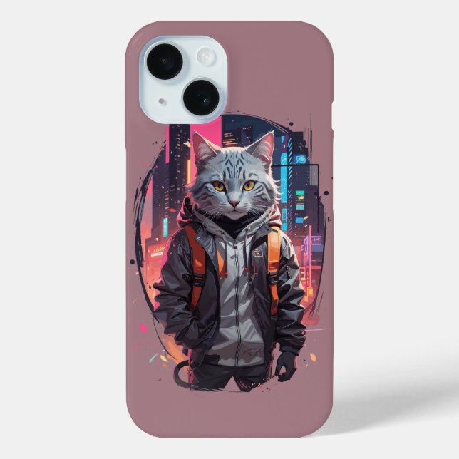 Coques Case-Mate iPhone Conception de chat de rue urbaine (Verso)