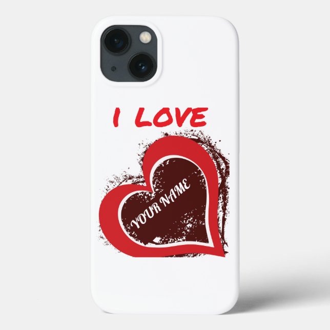 Coques Case-Mate iPhone Conception de cœur d'amour Grunge modifiable – Ajo (Verso)