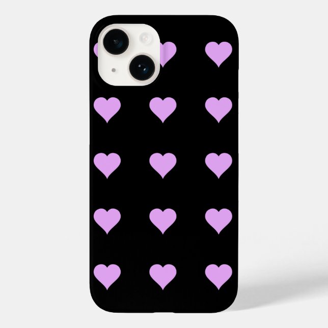 Coques Case-Mate iPhone Conception de cœur rose et noir gothique (Verso)