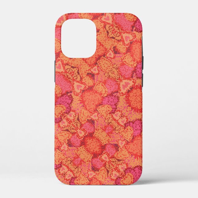 Coques Case-Mate iPhone Conception de coeurs en mosaïque mignons (Verso)