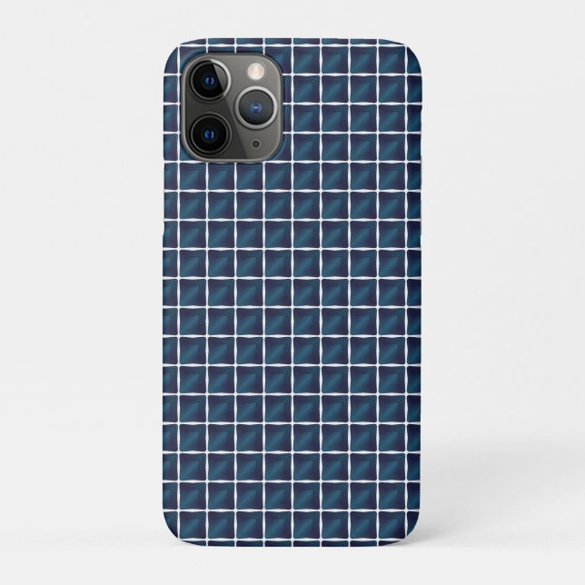 Coques Case-Mate iPhone Conception de compartiment bleu arrondi (Dos)