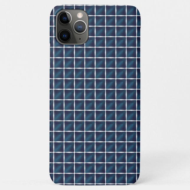 Coques Case-Mate iPhone Conception de compartiment bleu arrondi (Dos)