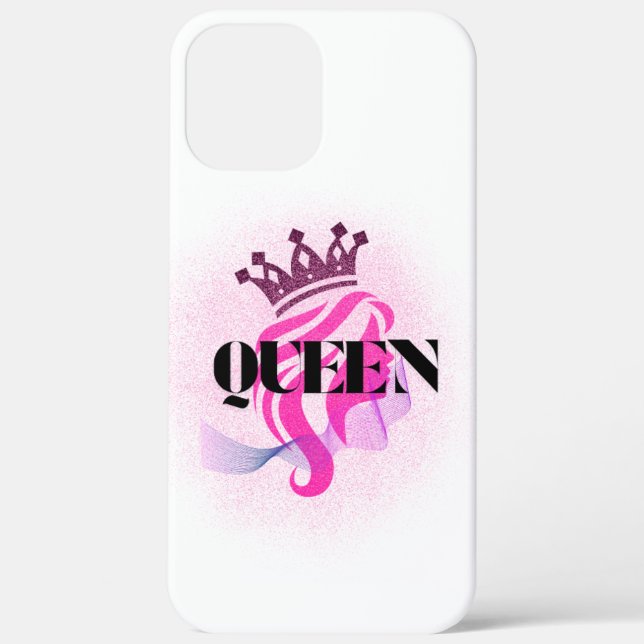 Coques Case-Mate iPhone Conception de couronne de reine rose – Puissance f (Verso)
