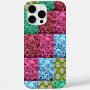 Coque iPhone 16 Pro Max conception de courtepointe florale