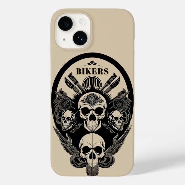 Coques Case-Mate iPhone Conception de crâne gothique (Verso)