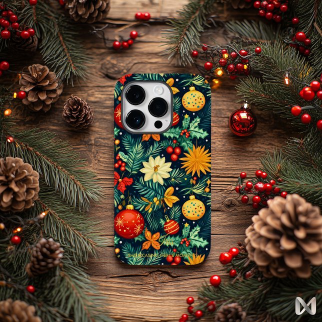 Coques Case-Mate iPhone Conception de décoration de Noël classique artisti (Créateur téléchargé)