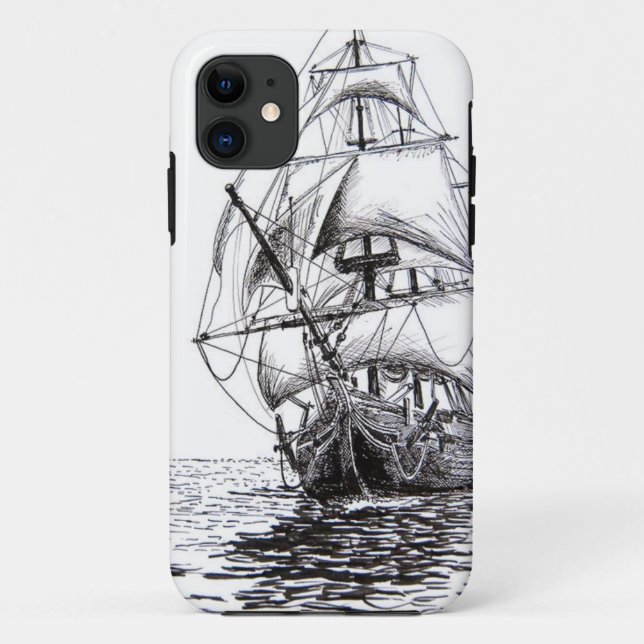 Coques Case-Mate iPhone Conception de dessin de navire pirate (Dos)