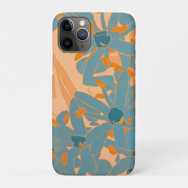 Coques Case-Mate iPhone Conception de feuille contemporaine en pêche  (Dos)