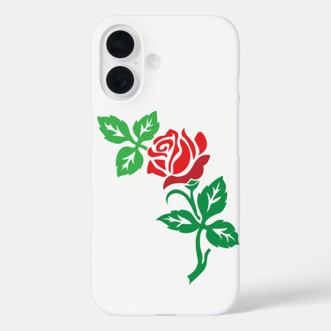 Coques Case-Mate iPhone Conception de fleur de rose rouge – Beauté florale (Verso)