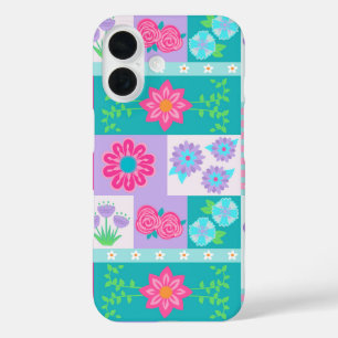 Coque Pour iPhone 16 Conception de fleurs vibrantes en fleurs