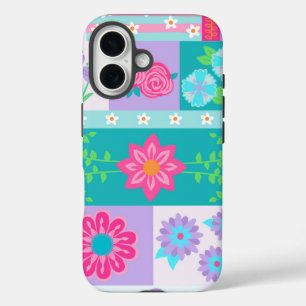 Coque Pour iPhone 16 Conception de fleurs vibrantes en fleurs