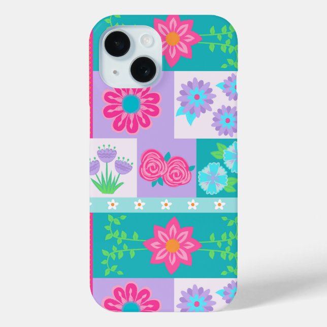 Coques Case-Mate iPhone Conception de fleurs vibrantes en fleurs (Verso)