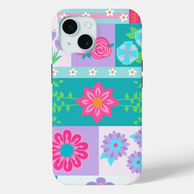 Coques Case-Mate iPhone Conception de fleurs vibrantes en fleurs (Verso)