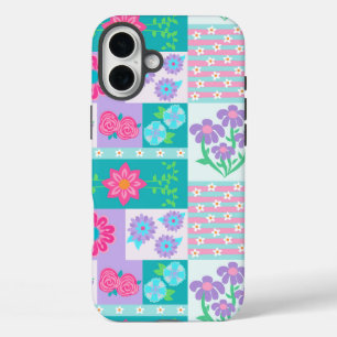Coque Pour iPhone 16 Plus Conception de fleurs vibrantes en fleurs