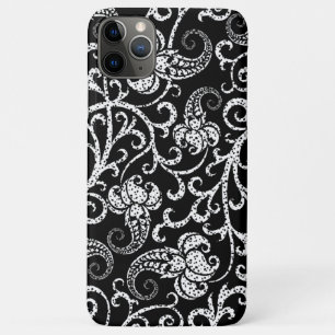 Case-Mate iPhone Case Conception de fond de fleurs de dalmatien noir mig