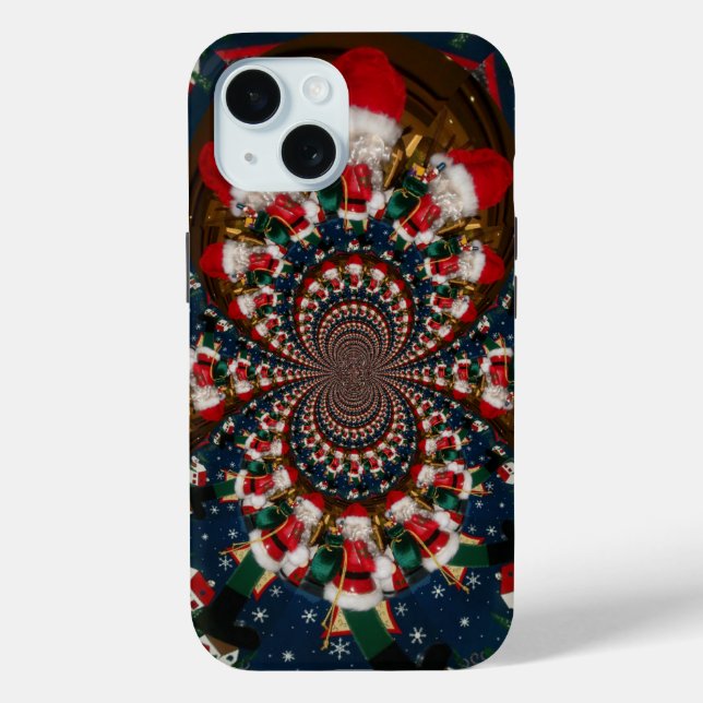 Coques Case-Mate iPhone Conception de kaléidoscope de Noël spécial du Père (Verso)