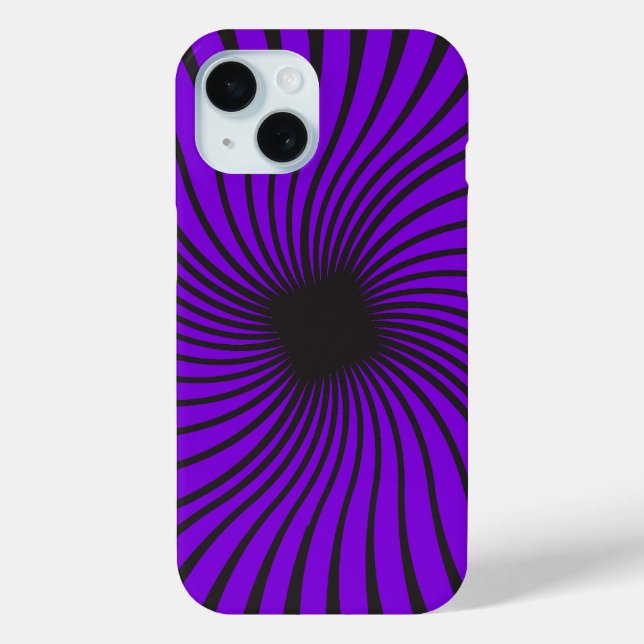 Coques Case-Mate iPhone Conception de kaléidoscope noir et violet (Verso)