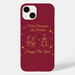 Coque Case-Mate iPhone Conception de la ligne d'art du Nouvel An en or