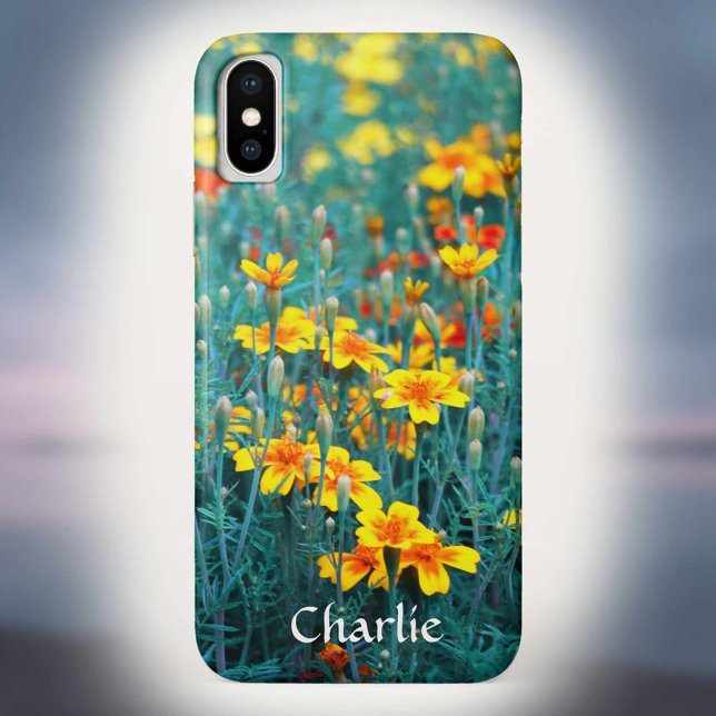 Coques Case-Mate iPhone Conception de la prairie de fleurs (Créateur téléchargé)