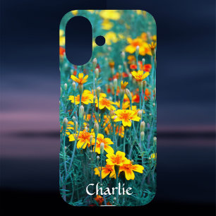 Coque Pour iPhone 16 Conception de la prairie de fleurs