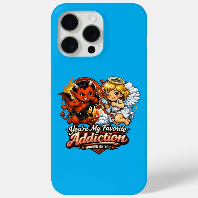 Coques Case-Mate iPhone Conception de la Saint-Valentin du diable et de l' (Verso)