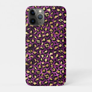 Case-Mate iPhone Case Conception de la série Leopard violet et or 1