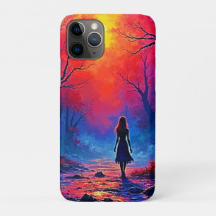 Case-Mate iPhone Case Conception de la solitude de la fille de la forêt