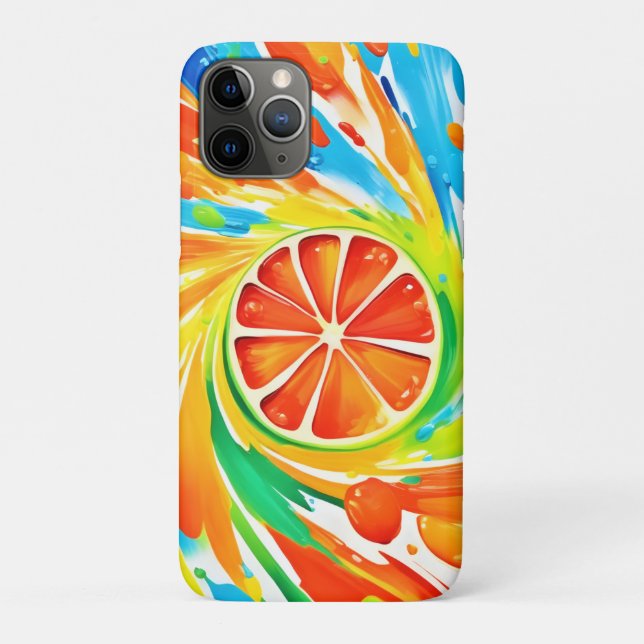 Coques Case-Mate iPhone Conception de l'éclaboussure pivotante des agrumes (Dos)