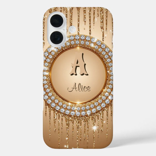 Coques Case-Mate iPhone Conception de luxe personnalisée avec monogramme (Verso)