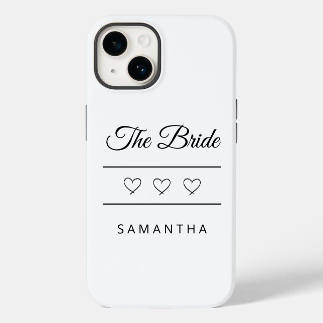 Coques Case-Mate iPhone Conception de mariage personnalisée pour la mariée (Verso)