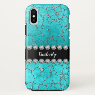 Case-Mate iPhone Case Conception de monogramme de regard de turquoise