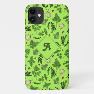 Case-Mate iPhone Case Conception de monogramme d'herbes de jardin de cui