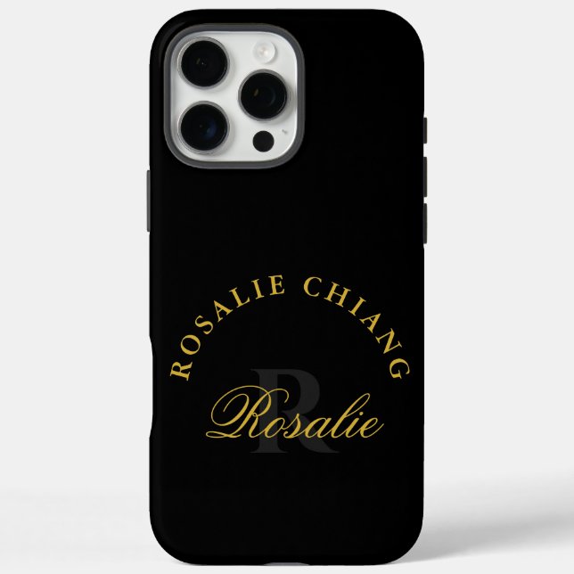 Coques Case-Mate iPhone Conception de monogramme personnalisée Nom personn (Verso)