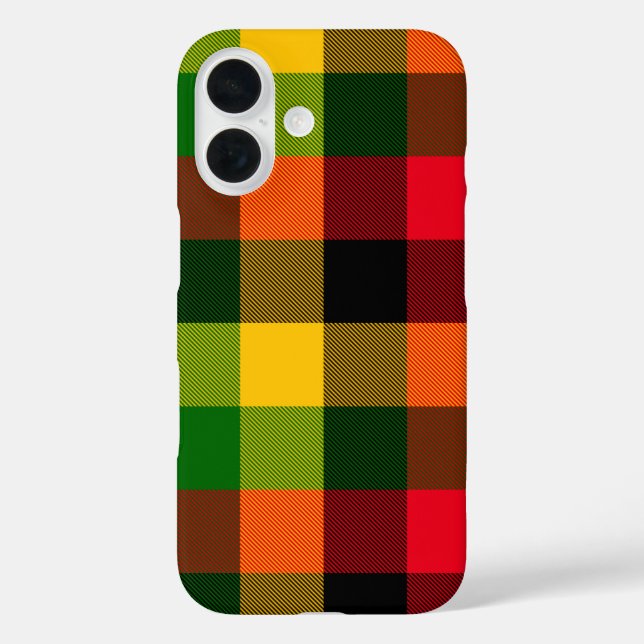 Coques Case-Mate iPhone Conception de motif à carreaux de couleurs africai (Verso)
