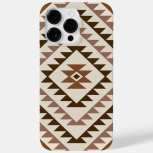 Coque Case-Mate iPhone Conception de motif diamant aztèque Brun+Crème