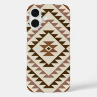Conception de motif diamant aztéque marron+crème