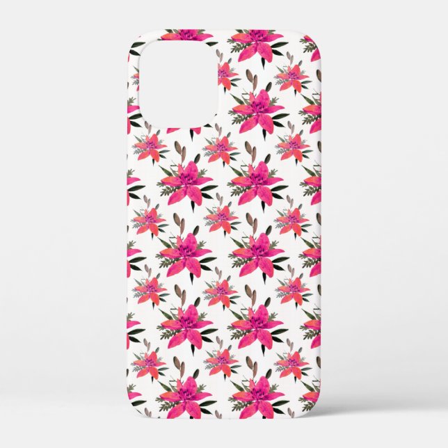 Coques Case-Mate iPhone Conception de motif floral Fleurs roses (Verso)