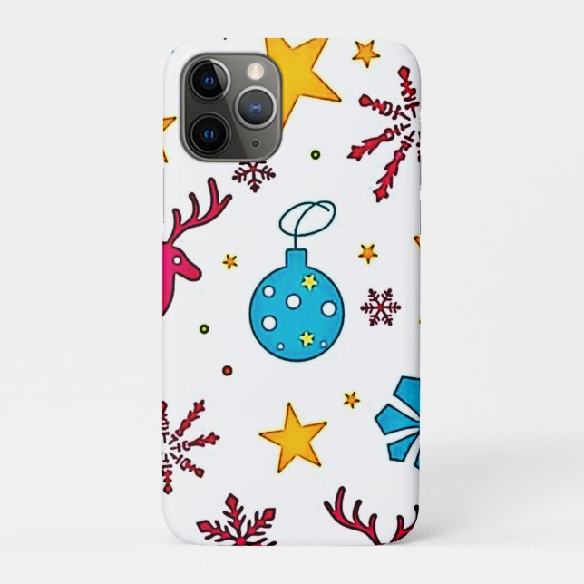 Coques Case-Mate iPhone Conception de motif magique de rennes festifs (Dos)