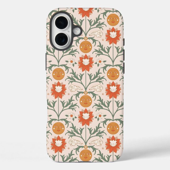 Coques Case-Mate iPhone Conception de motif sans couture d'éclat de soleil (Verso)