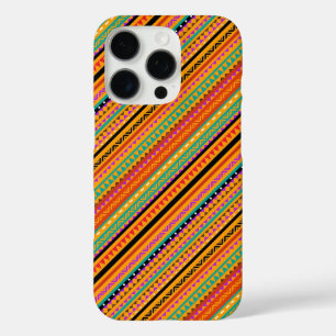 Coque iPhone 16 Pro Conception de motifs aztèques natifs colorés migno