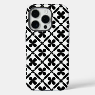 Coque iPhone 16 Pro Conception de motifs en noir et blanc