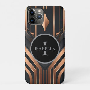 Case-Mate iPhone Case Conception de nom en cercle monogramme Art Déco