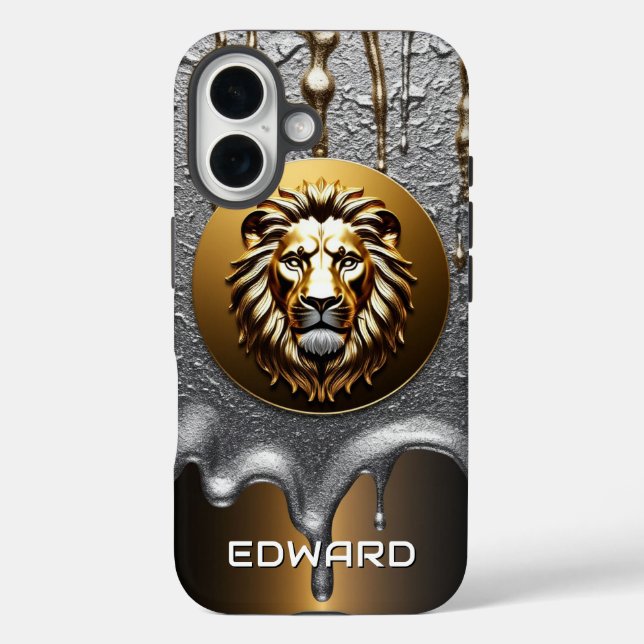 Coques Case-Mate iPhone Conception de nom personnalisé Roi Lion 🦁 (Verso)