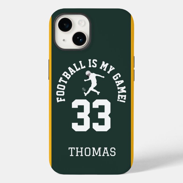 Coques Case-Mate iPhone Conception de numéro de maillot de football (Verso)
