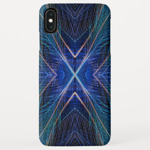 Case-Mate iPhone Case Conception de plume fractale bleue