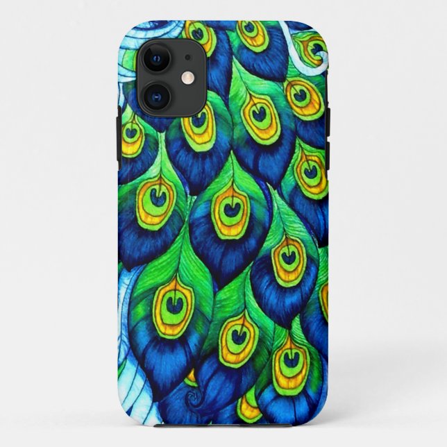 Coques Case-Mate iPhone Conception de plumes de paon  (Dos)